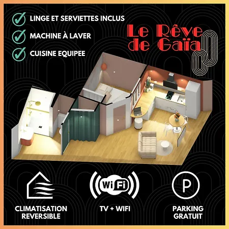 Le Rêve De Gaïa Wifi, Parking Gratuit Dans La Rue * Moulins (Allier)